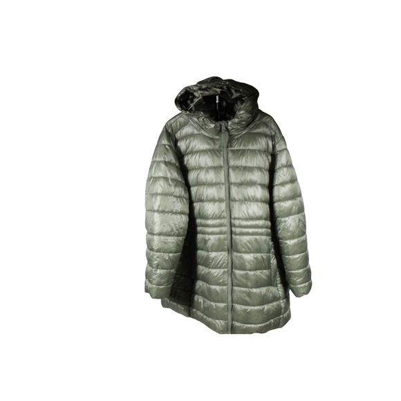 Swiss Tech Jackets & Blazers - Swiss Tech Women 3X Puffer Jacket Sage Green Hooded Quilted Parka SWP33100077030